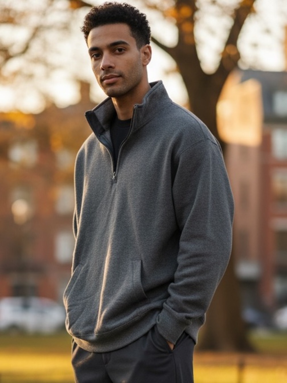 NWOT.  Champion sweatshirt 3/4‎ zip